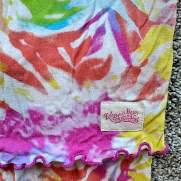 Girls buttery Soft Bamboo Pajamas Tie Dye Short Summer pajamas ruffle size XL - Picture 11 of 14